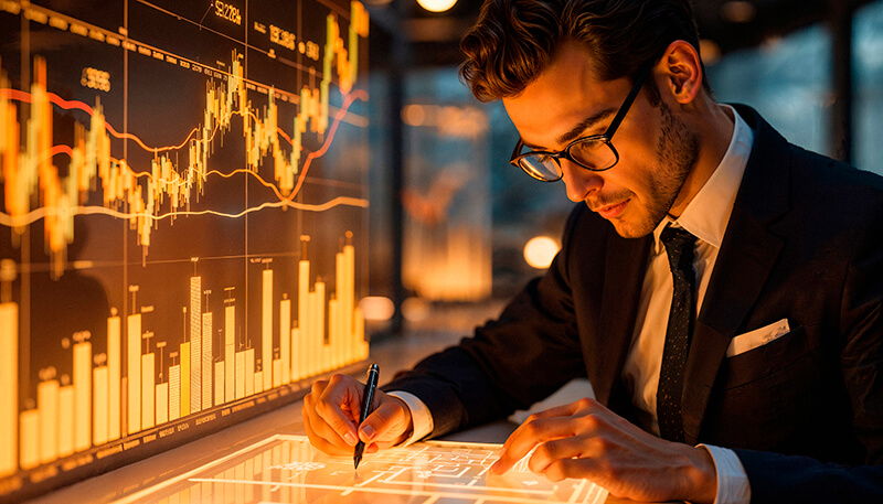 analista analisar dados mercado de acoes