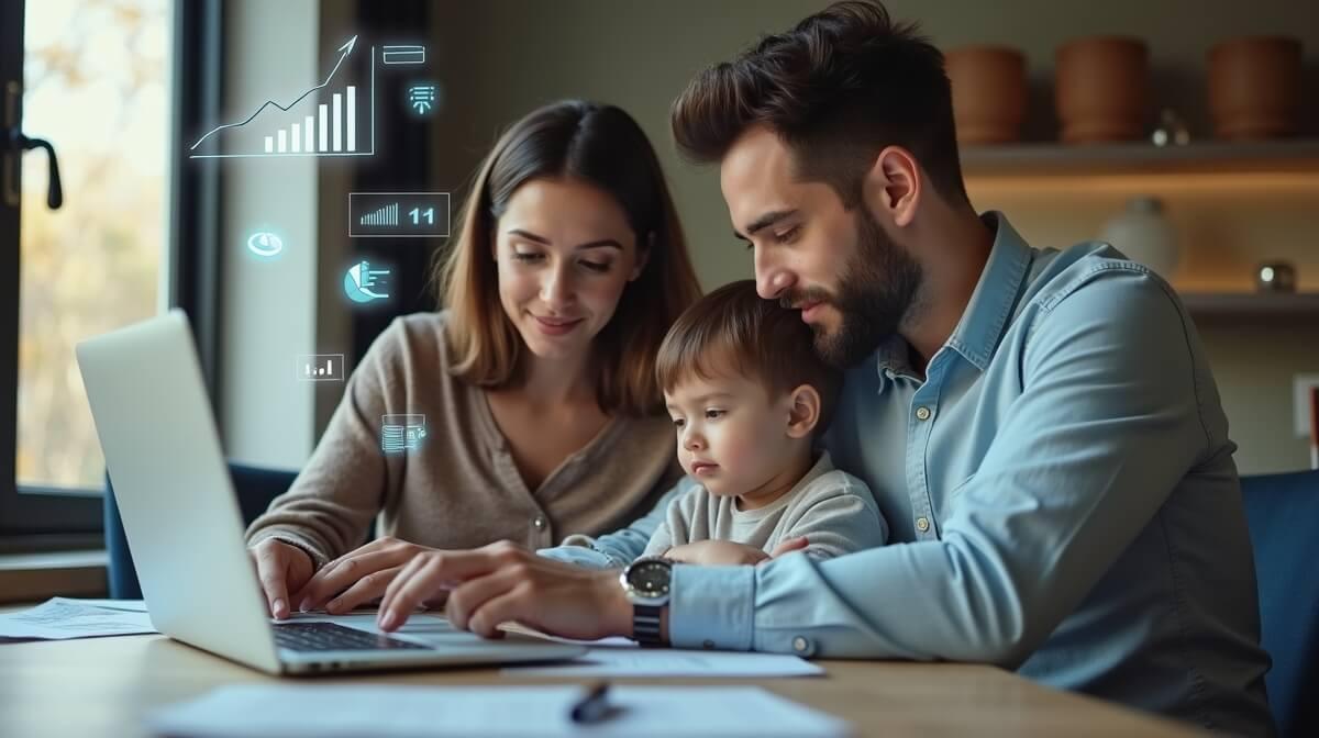 Mentalidade financeira em casal e na família, sem conflitos